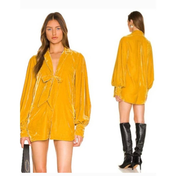 Free People Mustard Yellow Jumpsuit - Picture 3 of 6